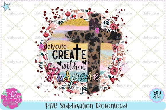 Christian Quote Flower Grunge PNG and Print Templates