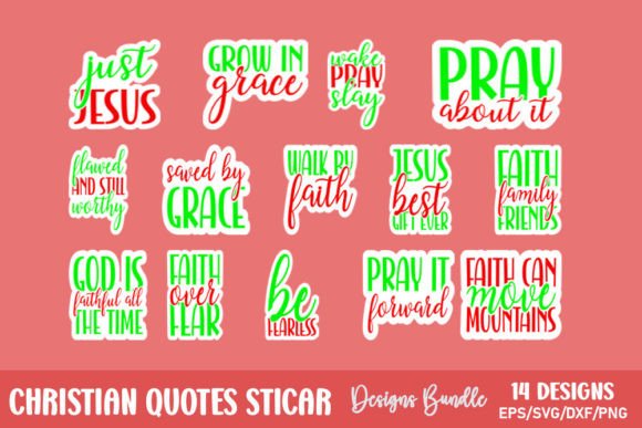 Christian Quotes Sticar Bundle and Crafts