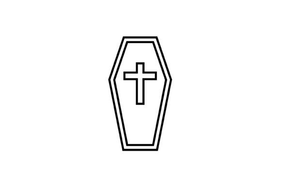 Coffin with Christian Catholic Crossed