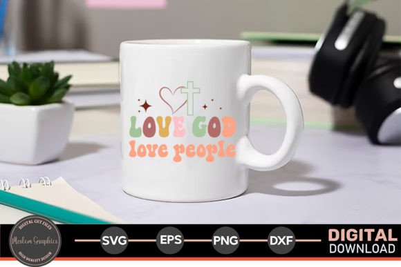 Love God Love People - Jesus Retro SVG & Crafts