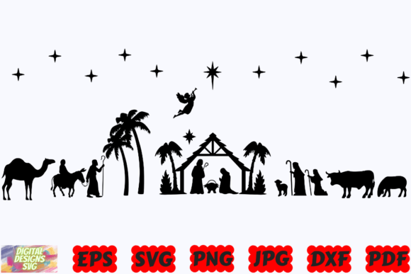 Nativity SVG for Crafts and Branding